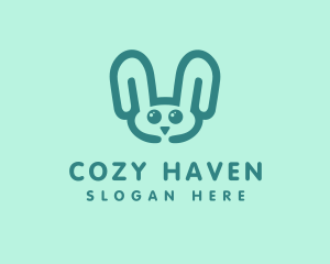 Cute Rabbit Stuffed Toy logo design