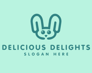 Cute Rabbit Stuffed Toy logo design