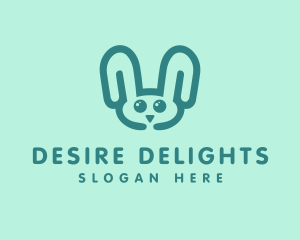 Cute Rabbit Stuffed Toy logo design