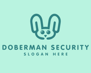 Cute Rabbit Stuffed Toy logo design