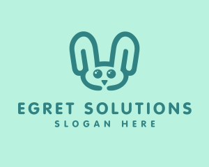 Cute Rabbit Stuffed Toy logo design