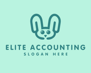 Cute Rabbit Stuffed Toy logo design