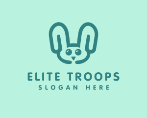 Cute Rabbit Stuffed Toy logo design