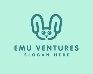 Cute Rabbit Stuffed Toy logo design