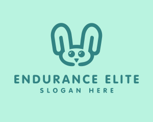 Cute Rabbit Stuffed Toy logo design