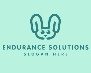 Cute Rabbit Stuffed Toy logo design