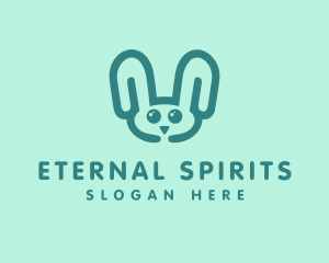 Cute Rabbit Stuffed Toy logo design