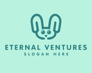 Cute Rabbit Stuffed Toy logo design