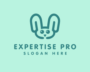 Cute Rabbit Stuffed Toy logo design