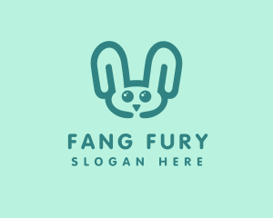 Cute Rabbit Stuffed Toy logo design