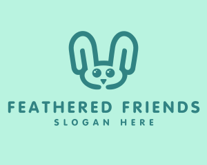 Cute Rabbit Stuffed Toy logo design