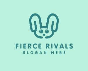 Cute Rabbit Stuffed Toy logo design