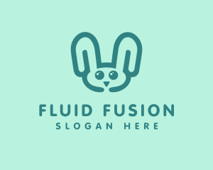 Cute Rabbit Stuffed Toy logo design