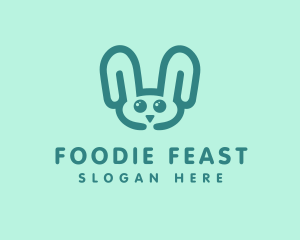 Cute Rabbit Stuffed Toy logo design