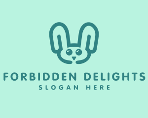 Cute Rabbit Stuffed Toy logo design