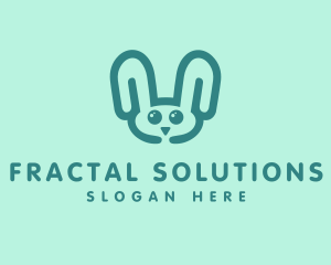 Cute Rabbit Stuffed Toy logo design