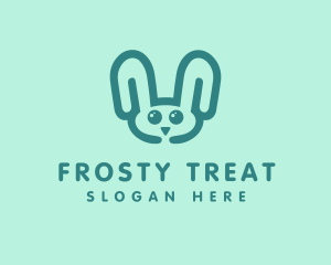 Cute Rabbit Stuffed Toy logo design