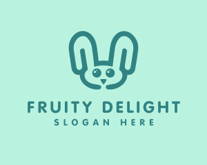 Cute Rabbit Stuffed Toy logo design