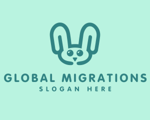 Cute Rabbit Stuffed Toy logo design