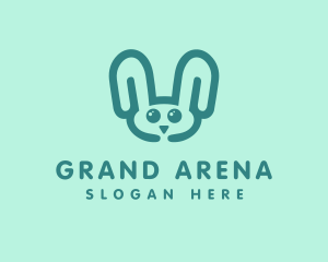 Cute Rabbit Stuffed Toy logo design