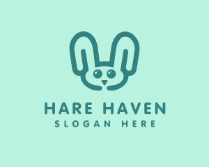 Hare - Cute Rabbit Stuffed Toy logo design