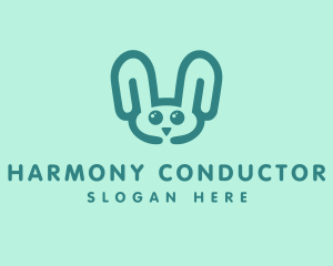 Cute Rabbit Stuffed Toy logo design