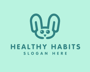 Cute Rabbit Stuffed Toy logo design