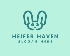 Cute Rabbit Stuffed Toy logo design