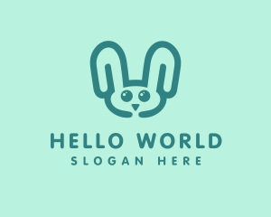 Cute Rabbit Stuffed Toy logo design