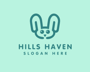 Cute Rabbit Stuffed Toy logo design