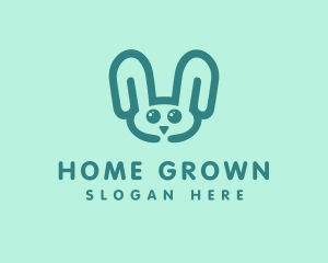 Domestic - Cute Rabbit Stuffed Toy logo design