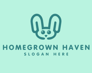 Domestic - Cute Rabbit Stuffed Toy logo design