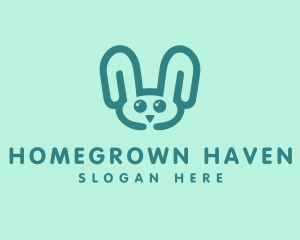 Cute Rabbit Stuffed Toy logo design