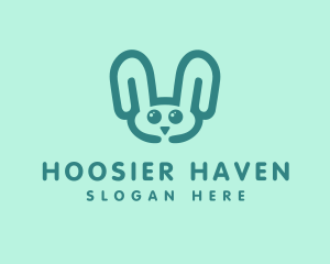 Cute Rabbit Stuffed Toy logo design