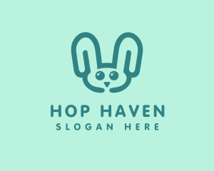 Cute Rabbit Stuffed Toy logo design