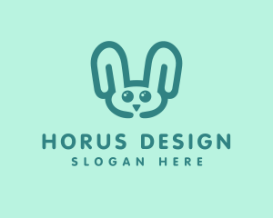 Cute Rabbit Stuffed Toy logo design