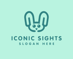 Cute Rabbit Stuffed Toy logo design