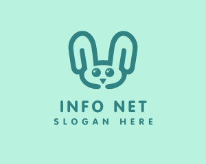 Cute Rabbit Stuffed Toy logo design