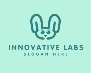 Cute Rabbit Stuffed Toy logo design