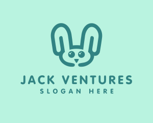 Cute Rabbit Stuffed Toy logo design