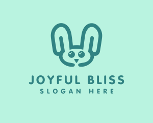 Cute Rabbit Stuffed Toy logo design