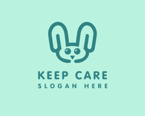 Cute Rabbit Stuffed Toy logo design