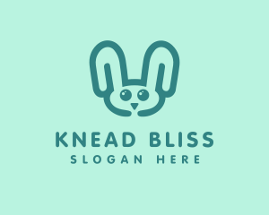 Cute Rabbit Stuffed Toy logo design