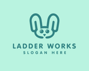 Cute Rabbit Stuffed Toy logo design