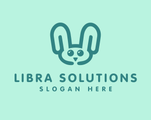 Cute Rabbit Stuffed Toy logo design