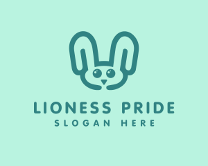 Cute Rabbit Stuffed Toy logo design