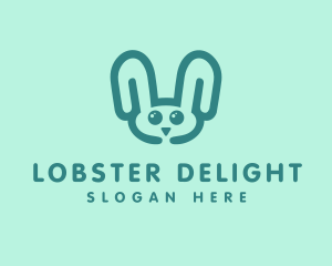 Cute Rabbit Stuffed Toy logo design