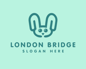 Cute Rabbit Stuffed Toy logo design