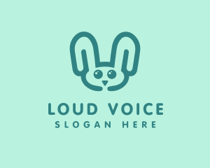 Cute Rabbit Stuffed Toy logo design