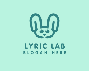 Cute Rabbit Stuffed Toy logo design